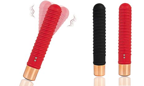 Spiral G Spot Vibrator Powerful Clitoris Stimulate Vibration with 7 frequencys (Color: Red)